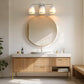 23 in. Modern 3-Light Brushed Nickel Vanity Light with Soft White Glass for Bathroom