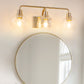 27 in. 3-Light Brushed Nickel Vanity Light with Clear Bubble Glass Shades, Bathroom Wall Sconce for Vanity or Mirror