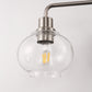 27 in. 3-Light Brushed Nickel Vanity Light with Clear Bubble Glass Shades, Bathroom Wall Sconce for Vanity or Mirror