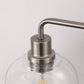 27 in. 3-Light Brushed Nickel Vanity Light with Clear Bubble Glass Shades, Bathroom Wall Sconce for Vanity or Mirror
