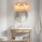 27 in. 3-Light Brushed Nickel Vanity Light with Clear Bubble Glass Shades, Bathroom Wall Sconce for Vanity or Mirror
