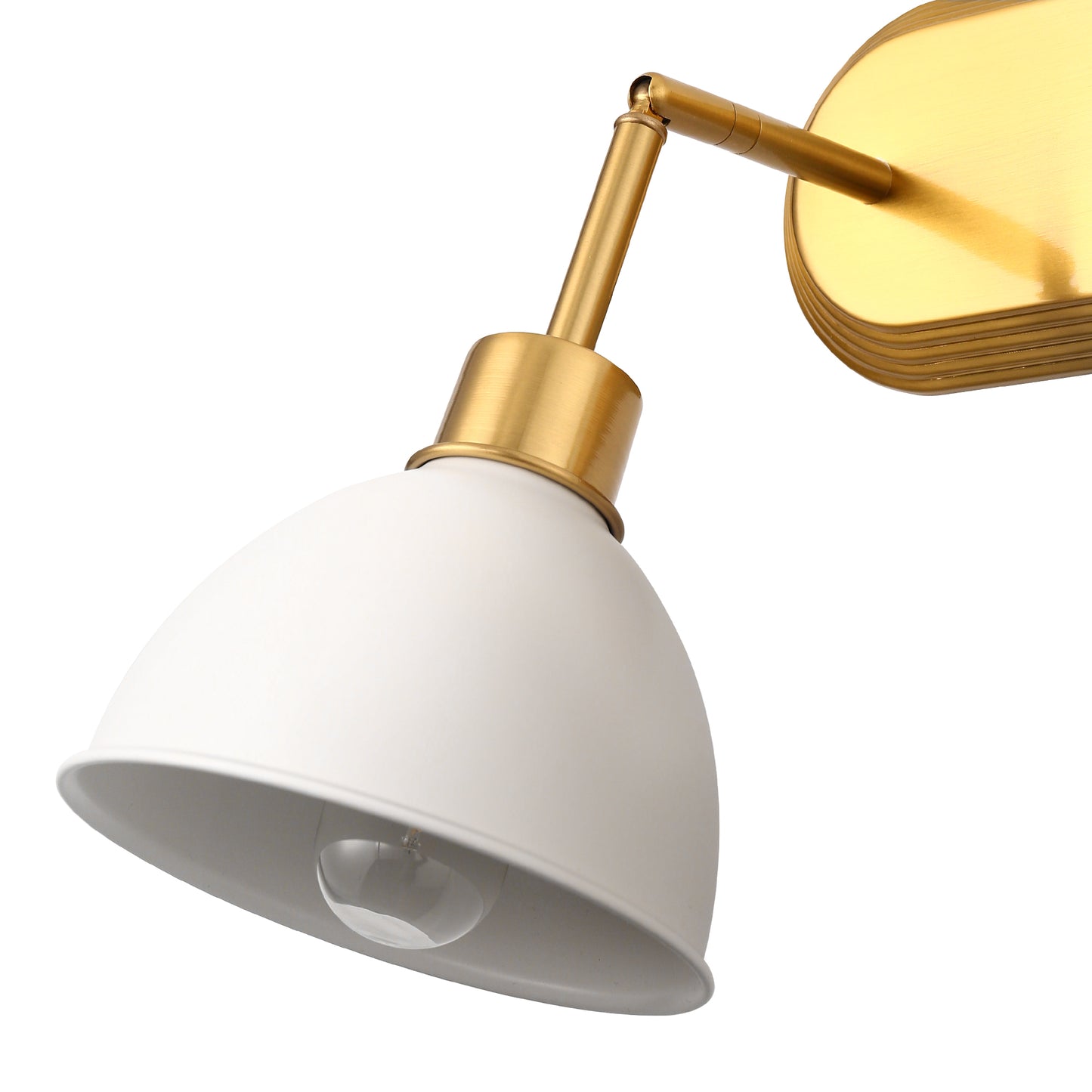 26 in. 3-Light Gold Bathroom Vanity Light with White Shades, Modern Wall Sconce for Bathroom, Vanity