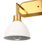 26 in. 3-Light Gold Bathroom Vanity Light with White Shades, Modern Wall Sconce for Bathroom, Vanity