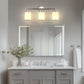 17 in. 3-Light Chrome Vanity Light with Frosted Glass Shades, Modern Bathroom Wall Sconce for Vanity, Mirror