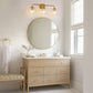 Modern 25 in. 3-Light Gold Vanity Light Fixture with Globe Textured Glass Shades for Over Mirror and Bathroom