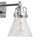 22 in. 3-Light Brushed Nickel Vanity Light for Bright, Affordable Bathroom Lighting，Cone Shade