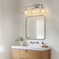 22 in. 3-Light Brushed Nickel Vanity Light for Bright, Affordable Bathroom Lighting，Cone Shade