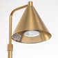 11 in. Sleek Adjustable Gold Desk Lamp - Modern Bedside Table Task and Reading Wax Melting Lampfor Bedroom or Office