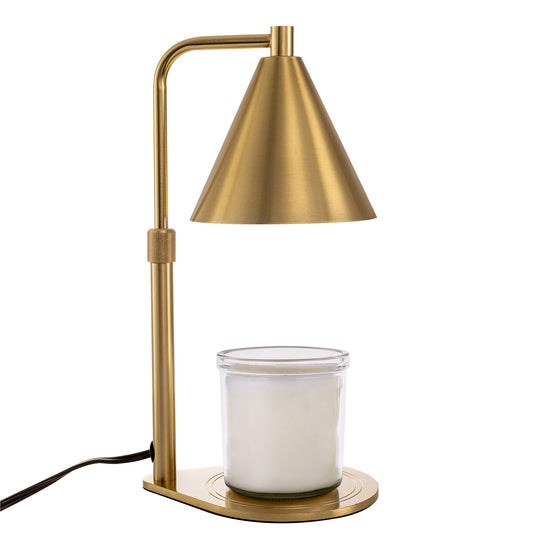 YANSUN 10.82 in. Antique Bronze Wax Warmer Desk Lamp with GU10 Bulbs Included Dimmable Timer 2-4-8H Barn Shade Melter Light