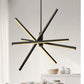 28 in. 4-Light Dimmable Black Sputnik LED Chandelier with Energy-Efficient Lighting