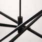 28 in. 4-Light Dimmable Black Sputnik LED Chandelier with Energy-Efficient Lighting