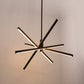 28 in. 4-Light Dimmable Black Sputnik LED Chandelier with Energy-Efficient Lighting