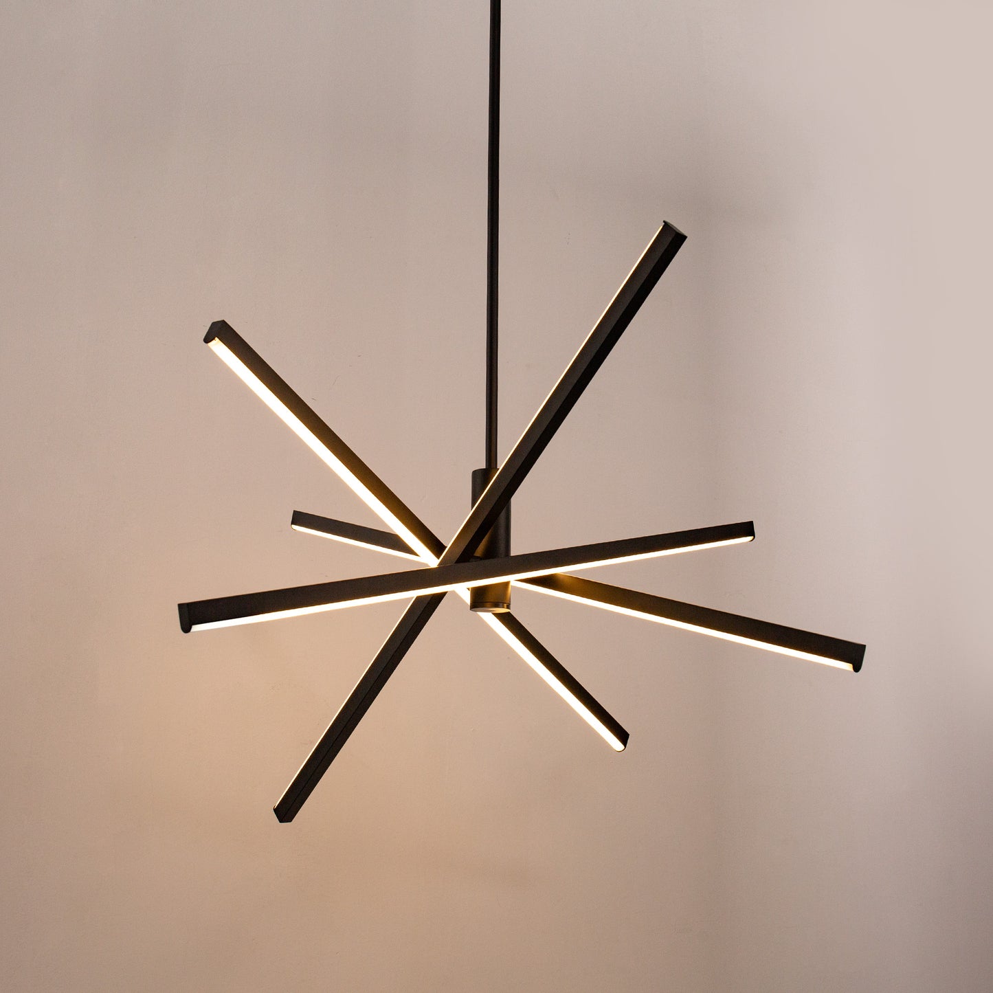 28 in. 4-Light Dimmable Black Sputnik LED Chandelier with Energy-Efficient Lighting