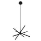 28 in. 4-Light Dimmable Black Sputnik LED Chandelier with Energy-Efficient Lighting