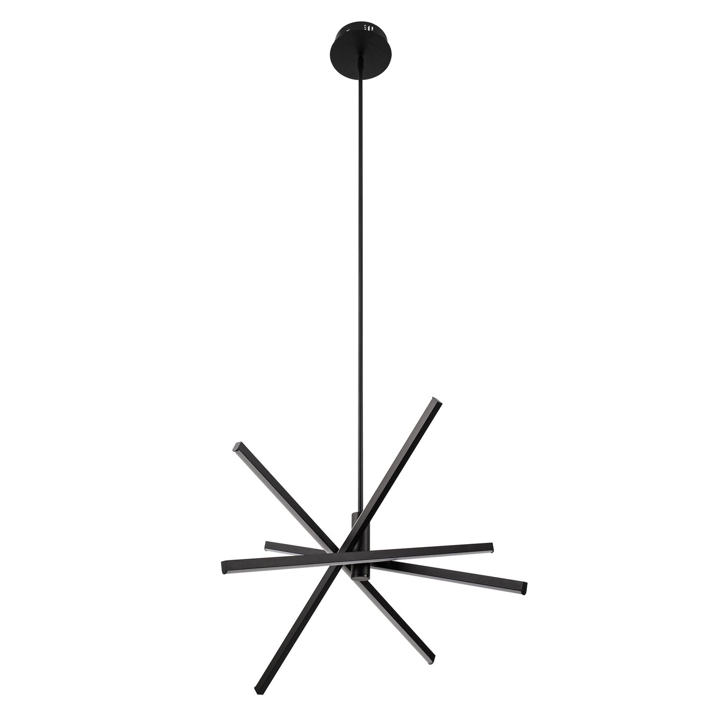 28 in. 4-Light Dimmable Black Sputnik LED Chandelier with Energy-Efficient Lighting