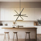 28 in. 4-Light Dimmable Black Sputnik LED Chandelier with Energy-Efficient Lighting