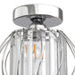 7 in. 1-Light Brushed Nickel Modern Semi Flush Mount Ceiling Light for Foyer, Entryway, Kitchen, Bedroom, Dining Room