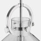 18 in. 1-Light Modern Industrial Pendant Light with Clear Glass Shade, Brushed Nickel for Kitchen Island and Dining Room