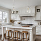 18 in. 1-Light Modern Industrial Pendant Light with Clear Glass Shade, Brushed Nickel for Kitchen Island and Dining Room