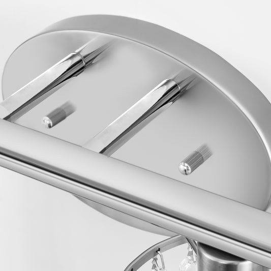 32 in. 4-Lights Chrome Crystal Bathroom Vanity Light, Bahtroom Lights Over Mirror, Wall Sconce for Bathroom Kitchen