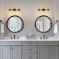 20 in. 3-Light Matte Black Industrial Bathroom Vanity Light with Clear Globe Glass Shades