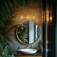 20 in. 3-Light Brass Gold Industrial 3-Light Bathroom Vanity Light with Clear Glass Globe Shades Bathroom