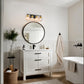 24 in. 4-Light Black Gold Vanity Light with Clear Glass Shades for Bathrooms