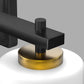 24 in. 4-Light Bathroom Vanity Light with White Glass and Black and Gold Iron Frame