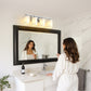 24 in. 4-Light Bathroom Vanity Light with Frosted Glass and Nickel Iron Frame