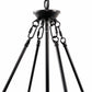 Black and Brown Farmhouse Chandelier for Dining Room, 4-Light Pendant Kitchen Island Lighting,for Entryway Foyer Bedroom