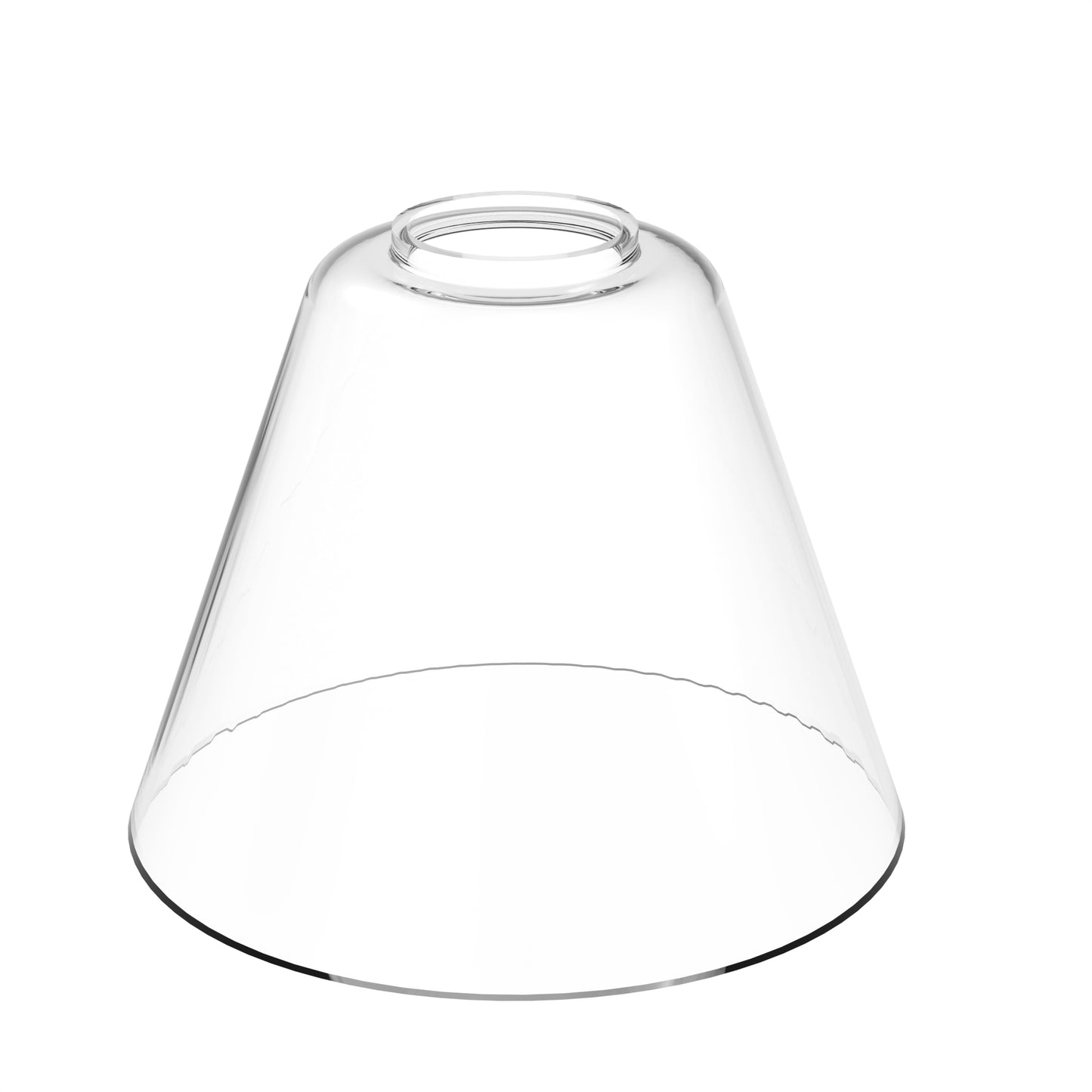 6 in. Height 3-Pack Clear Bell Glass 1 in. Fitter Width Vanity Pendant Flush Mount Light Shade