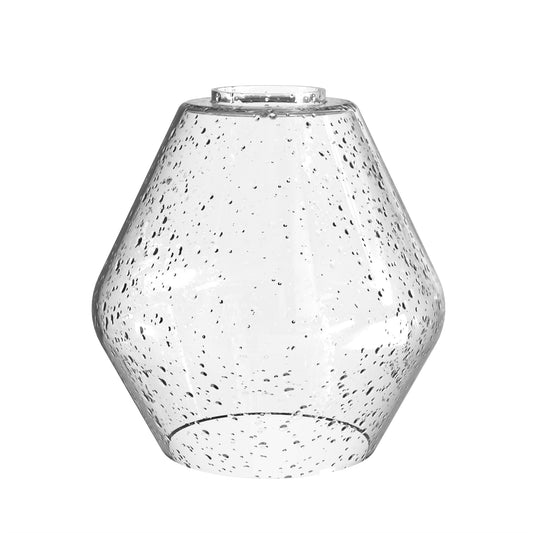 6 in. Height 3-Pack Clear Cone Glass 1 in. Fitter Width Vanity Pendant Flush Mount Light Shade