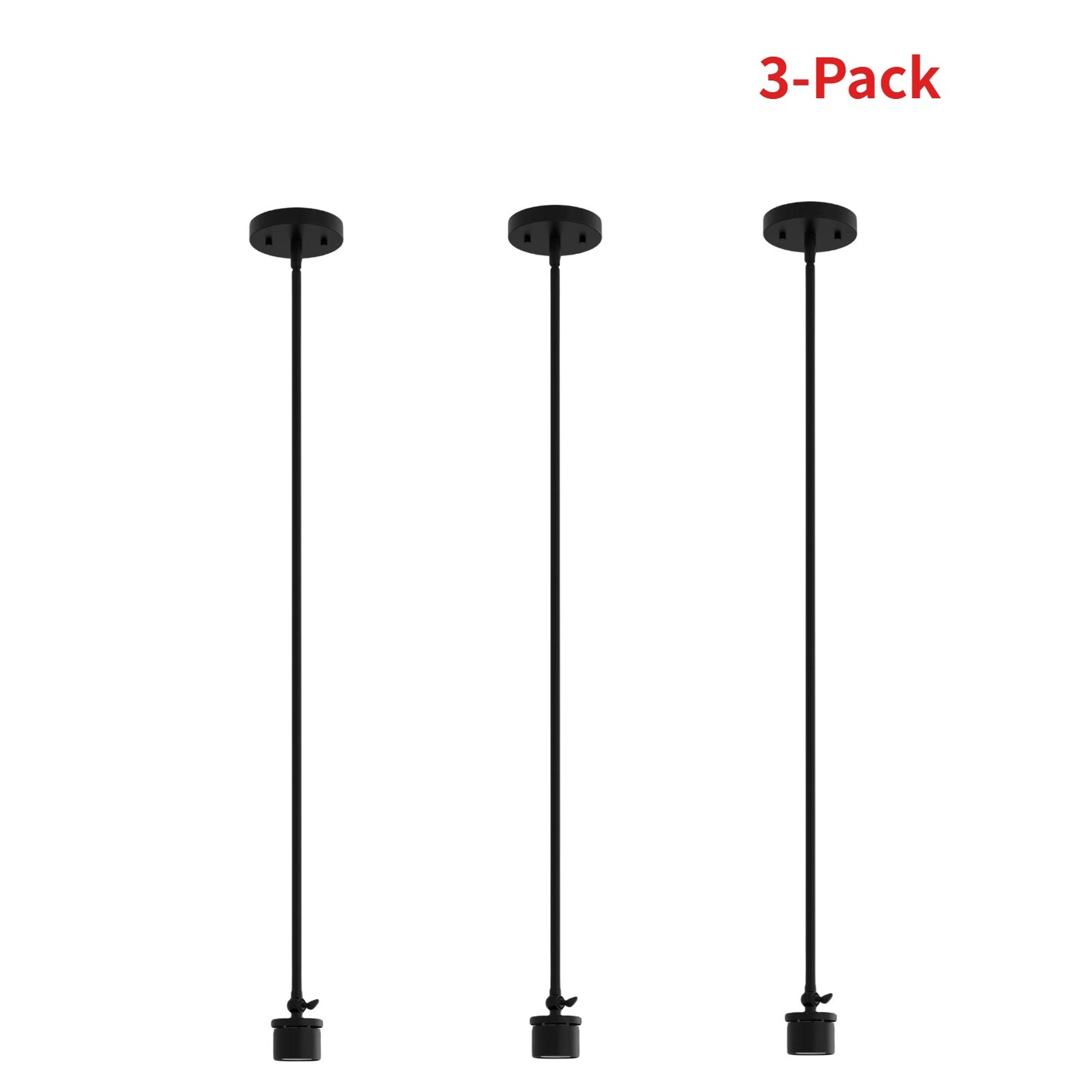 YANSUN 1-Light Black Pendant Light Accessories Fixture for Pendant Light
