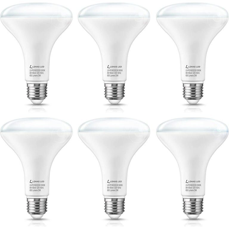 YANSUN Full Spectrum Light Bulbs,8W BR30 Premium Bulb 65W Equivalent Bright Happy LED Bulb Boosts Energy Mood & Performance Supports Light