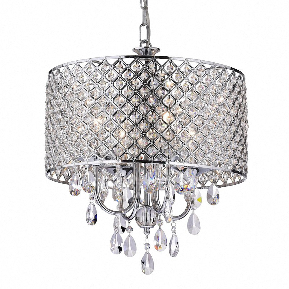 YANSUN Modern Crystal LED Chandelier Lighting Pendant Lights Fixture Island Chandeliers Ceiling Dining Room Living Room Contemporary Kitchen,Black