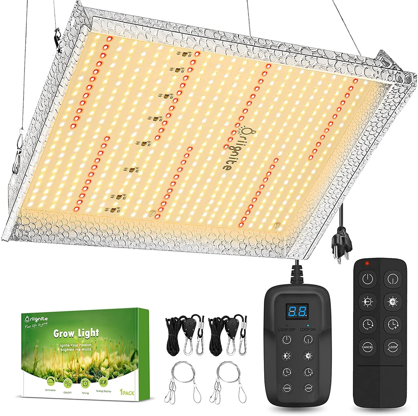 YANSUN LED Grow Lights with 1000W Full Spectrum,3x3ft Coverage, Dimmable & Timing