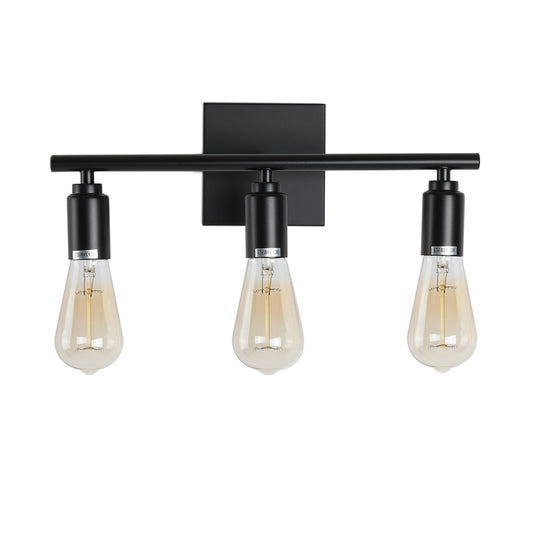 Vanity Wall Sconce Lighting, Vintage Rustic Bathroom Vanity Light Fixtures Over Mirror for Bathroom Cabinets Dressing Table,3 Light Black
