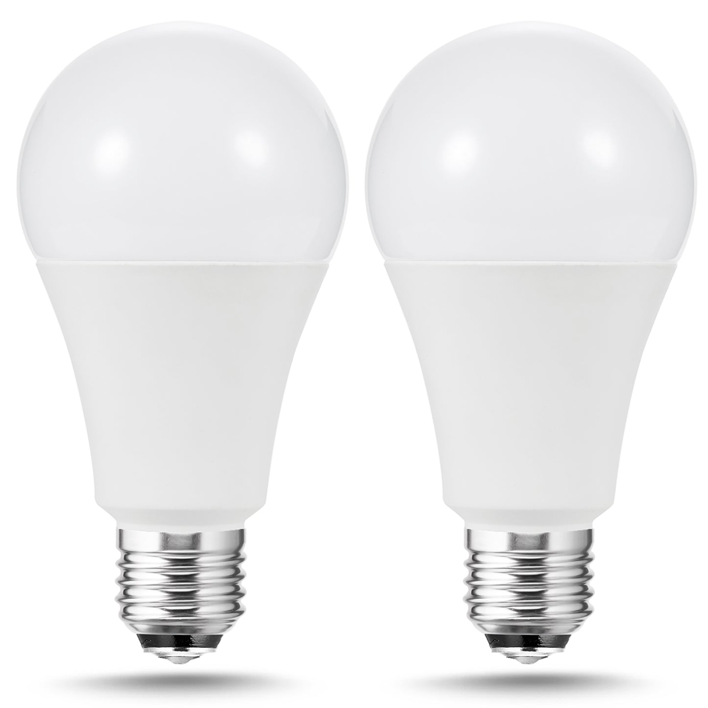 YANSUN 3-Way 8-10-18W LED Light Bulbs, 2500lm, 5000K Daylight White, 50-100-150 Equivalent, E26 Base, Non-dimmable, Super Bright A21 Bulbs for Kitchens, Living Rooms, Hallways, Garage, 4 Pack