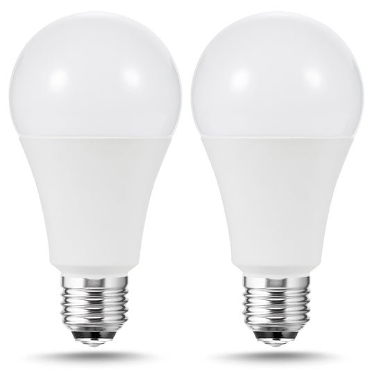 YANSUN LED 3-Way A21 Light Bulb, 5000K Daylight, 50/100/150W Equivalent, E26 Base for Floor Lamp, Bedside Lamp, Pack of 8