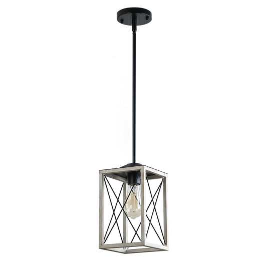 YANSUN 1 Light, Industrial Style Ceiling Island Pendant Lighting, Bulb Not Included.White