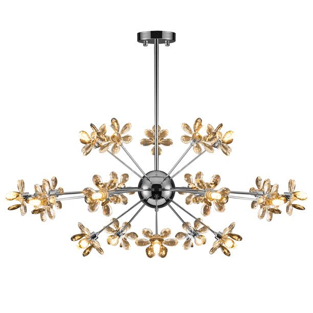 12 Light Flower Pendant Light WIth K9 Crystal,Elegant Celling Light£¬Creative Chandelier,Sliver