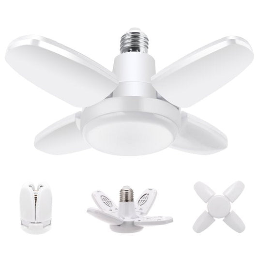 2 Pack LED Garage Lights, 28W(150-200W Equivalent) Adjustable LED Garage Ceiling Light, LED Shop Lights 2200LM 6500K, Garage Lighting for Basement Warehouse Workshop and Cellar